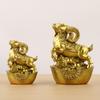 Ornamentos do Zodíaco de Lingote de Latão Este Ano Mascote Artesanato Zodíaco Tigre Cavalo Cachorro Lingote de Tigre de Cobre Galinha Dragão Coelho