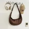 Bolsa Casual Leve Formato Bolinho Feminina 2026 Nova Moda Outono Escola Trabalho Ombro Único Bolsa Transversal Grande Capacidade