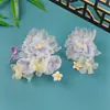 26 Presilha de Cabelo Original Feita à Mão Estilo Antigo Flor Roxa Degradê, Acessório de Cabelo Versátil Estilo Tang para Hanfu, Ornamento de Cabelo com Flor em Relevo
