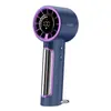 Ventilador de Mano Turbo Portátil con Pantalla Digital Mini Ventilador de Refrigeración Recargable por USB con 100 Niveles de Velocidad Ajustables Flujo de Aire Potente Ventilador Personal para Viajes al Aire Libre Oficina Dormitorio y Uso en Verano