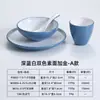 Juego de Cuatro Piezas de Vajilla de Melamina Grado Alimenticio A5 para Hoteles, Imitación de Porcelana Engrosada para Restaurantes de Hot Pot, Juego de Tazones, Platos, Cucharas y Tazas para Restaurante