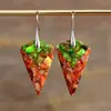 Pendientes colgantes de piedra emperador de colores de moda en Amazon, forma de gota, para mujer, temperamento bohemio, pendientes multicolor