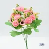 Flor de crisantemo lila de imitación Amazon superventas explosión manojo de bola de pino bonsái corona DIY caja de regalo de flores con flores