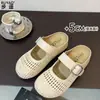 Zapatos Birkenstock de Piel de Vaca con Suela Blanda para Mujer, Medias Pantuflas Cerradas Tejidas a Mano, Sandalias Caladas de Verano para Exteriores