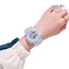 592 relojes electrónicos transparentes Matcha verde multifunción deportivos impermeables relojes ins al por mayor