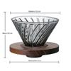 Copo de café de filtro de café feito à mão Panela de café V60 filtro de gotejamento cônico Conjunto de filtros de café de compartilhamento de xícara de café