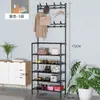 Sapateira e Cabideiro Simples de Chão para Quarto, Dormitório, Casa, Sala de Estar, Hall de Entrada, Multifuncional para Bolsas e Armazenamento