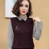 Dropshipping Moda Nova Outono e Inverno 2025 Versátil Camisa Base com Gola Polo Forrada de Lã Falso Duas Peças Top Quente