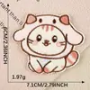 Parche Bordado Nuevo Estilo Dibujos Animados Parche de Felpa de Gato Accesorios para Ropa Parche Autoadhesivo Decoración Parche de Tela
