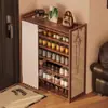 Zapatero para Uso en Casa en la Entrada, Múltiples Niveles para la Entrada, Nuevo Elegante Estrecho Simple a Prueba de Polvo Gabinete para Zapatos para Almacenamiento Interior