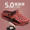 Sandalias de Madera para Hombre 2026 Nuevo Modelo Popular Playa Exterior Antideslizantes Zapatillas Cerradas para Pareja