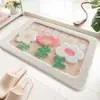 Alfombrilla de Piso Absorbente de Secado Rápido para Puerta de Baño Transfronteriza, Alfombra de Imitación Cachemir para Inodoro, Felpudo de Dormitorio