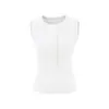 Camisole canelada de oito botões estilo BM americana de dopamina para mulheres, top de verão justo sem mangas estilo hot girl BM