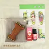 Sândalo Verde Chifre Latão Conta Dourada Frasco Massageador Facial Levantamento de Fáscia Madeira Sólida Ferramenta de Beleza Facial Linha do Maxilar