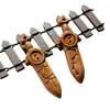 Escultura Antiga em Madeira de Pessegueiro Espada Tai Chi Sete Estrelas Pingente DIY, Ornamento Artesanal Estilo Taoísta, Colar, Pingente para Bolsa