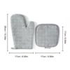 Guantes Aislantes Térmicos de Algodón con Cuadros Pequeños, Guantes Gruesos para Horno Resistentes a Altas Temperaturas, Guantes Antiescaldaduras para Microondas, Guantes Resistentes al Calor