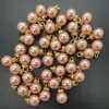 Colgante de Perla Redonda de Alto Brillo de Imitación ABS de Colores de 10 mm Accesorios para Joyería DIY Colgante de Perla Colgante para Joyería
