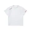Camiseta de alta calle americana 2026 con hombro derecho deconstruido para niños, de manga corta pesada deportiva de moda, media manga