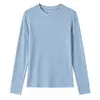 Capa base de cachemira para mujer, estilo nuevo de otoño e invierno, ligera, suave, ropa interior, top de cuello redondo, agradable a la piel, tejido de punto de suéter minimalista