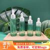 En stock 10 ml 20 ml 30 ml 40 ml Botella de aceite esencial transparente de hombro plano Botella de vidrio Botella de gotero Botella de esencia embotellada
