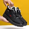 Zapatos de Algodón para Hombre para Invierno, con Forro de Felpa Añadido y Acolchado Grueso, Cómodos y Casuales, a Prueba de Frío y Cálidos, Zapatos de Papá con Suelas Suaves, Botas de Nieve Acolchadas de Algodón para Hombre