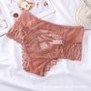 Amazon Comércio Exterior Calcinhas Femininas de Renda de Cintura Alta com Controle de Barriga Tiras Cruzadas Vazadas Sexy Quentes Tamanho Grande