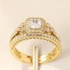 Anel Popular Transfronteiriço para Mulheres, Anel Fechado de Zircônia com Diamante Completo da Moda para Mulheres, Estilo Trendy de Nicho, Luxo Leve