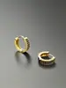 Nuevos Pendientes de Moda Japonesa y Coreana con Circonita Microincrustada Hebilla de Oreja Elegantes Versátiles Celebridad de Internet Joyería para Orejas Unisex