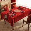 Toalha de Mesa de Ano Novo 2026 À Prova d'Água e de Óleo Sem Lavagem Vermelho Festivo Protetor de Mesa Casamento Caractere Dupla Felicidade Toalha de Mesa de Café