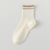 Calcetines de algodón puro para niños, calcetines de longitud media, otoño e invierno, sin hueso, antibolitas, de algodón, deportivos, desodorantes, primavera y otoño, rayas vintage.