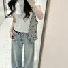 Camiseta de manga corta estilo universitario coreano y japonés para mujer, moda verano 2026, corte ajustado, top dopamina versátil para ir al trabajo