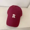 Gorra de Béisbol Nueva Letra R Color para Mujer Verano Estilo Coreano ins Gorra Suave con Visera Estudiante Pareja Sombrero para el Sol