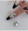 Arte de Unha com Bola de Diamante de Alta Qualidade, Joias de Diamante Empilhadas, Estilo Popular de Celebridade da Internet Retangular de Ângulo Reto Cristal de Açúcar Zircônia Diamante Brilhante para Unhas