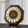 Placa de Madera Imitación Cristal Luna Azul Placa de Premio Personalizada para Franquicia Regalo Empresarial Placa de Marca Logo Personalizado