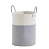 Cesta de Armazenamento Trançada com Corda de Algodão, Cesto de Roupas Sujas, Cesto de Armazenamento Doméstico para Roupas e Brinquedos com Alça, Balde de Armazenamento, Cesto de Roupas Sujas de Corda de Algodão