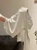 Camiseta de manga larga para mujer talla grande de 100 kg con hombros de corte normal, nueva camiseta básica ajustada de otoño 2026