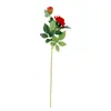 Terciopelo Rojo Rosa Lujo Accesible Serie de Flores Artificiales Sencillas Adornos para Sala de Estar Modernos Decoraciones para Bodas al Aire Libre
