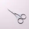 Tesoura de beleza bordada em aço inoxidável, mini tesoura para sobrancelha, tesoura para pelos do nariz, tesoura para barba, tesouras pequenas domésticas, atacado do fabricante