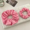 Blogger Recomenda Altamente ~ Qualidade Coreana Cor de Doce Material de Algodão Estilo Ins Scrunchie Versátil Menina Doce Estilo Creme Elástico de Cabelo
