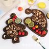 Plato de Cena Árbol de Navidad Lindo Transfronterizo Madera Maciza Decoración de Navidad Bandeja de Plato de Madera Plato para Comida Cocinada Bandeja para Niños Plato de Frutas