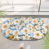 Alfombrilla de Baño con Pintura al Óleo 3D para Uso Doméstico, Alfombrilla de Diatomeas Absorbente Antideslizante para Inodoro con Diseños de Plantas y Florales