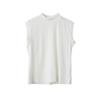 [Oufan] Camiseta sin mangas de cuello redondo alto ajustada súper suave para usar debajo, top adelgazante de nuevo estilo para principios de otoño 3111
