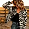 Nueva Chaqueta Corta de Mezclilla Pura de Algodón Transfronteriza Otoño e Invierno Estampado Digital 3D Moda Personalidad Ajustada Superior para Mujer
