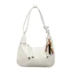 Bolso Retro Simple Estilo Coreano para Croissant, Estilo Casual para Viajes Diarios, Bolso de Mano tipo Dumpling, Bolso de Hombro Cruzado de Moda Único y Elegante