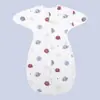 Amazon Saco de Embrulhar para Recém-Nascidos Anti-Salto Algodão Puro Quatro Estações Bebê Calmante Anti-Arranhão Rosto Saco de Dormir para Bebê Respirável