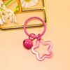 Llavero Anillo de Libro Campana Estrella Pentágono Transparente de Colores Figura de Cuentas Perler Hecha a Mano DIY Colgante Accesorios de Joyería