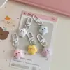 Lindo llavero suave de rubor con forma de estrella de cinco puntas colgante corazón de chica ins accesorios para regalo de pareja de estudiantes amigas lote