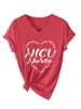 Enfermeira Nic Coração Amazon Atacado Comércio Exterior Transfronteiriço Feminino Confortável Casual Tamanho Plus Versátil Manga Curta
