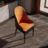 Silla Minimalista Moderna de Lujo Ligero, Silla de Comedor para Hotel, Taburete con Respaldo para Casa de Alquiler, Silla Suave para Ocio en Casa y Mahjong