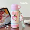 Novedad 2025 en Taza Térmica, Taza Portátil Linda con Popote para Niños y Niñas, Atractiva y para Estudiantes que Van a la Escuela